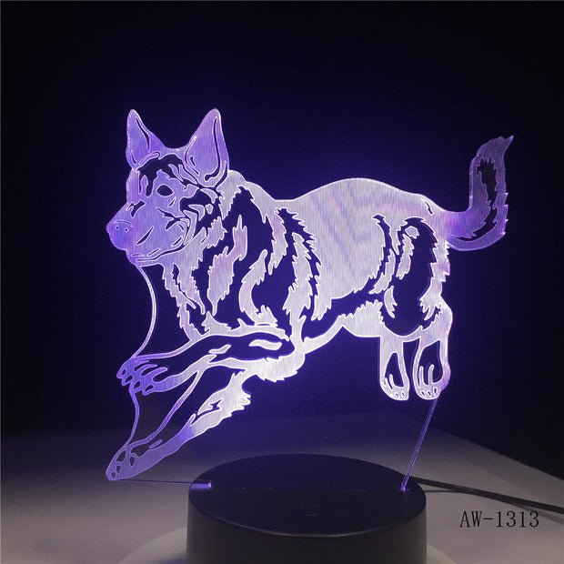 German Shepherd 3D Lamp