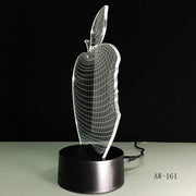 Apple 7 Colors 3D Desk Lamp LED Acrylic Vision Stereo Bedside Hologram Decor Touch Switch Light Night Light Gift For Kids AW-161