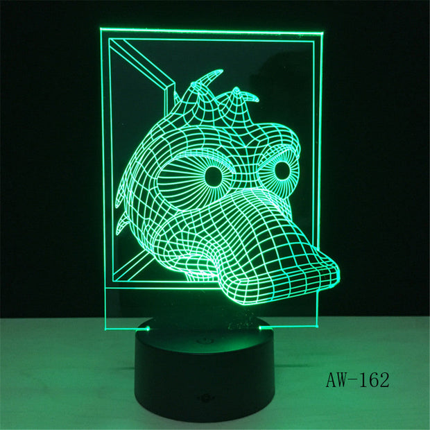 3D LED Lamp Duck lamparas led infantil USB Base 7 Colors Change Night Light Decor Christmas Girl Kid Gift Girl AW-162