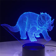 Triceratops Anchiceratops Dinosaur USB Night Light Multicolor Lava LED Lighting Luminaria Table Kids Gifts Decorative AW-1704