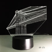 7 Color Bridge Lamp 3D Visual Led Night Lights for Kid Touch USB Table Lampara Lampe Baby Sleeping Nightlight Sensor Lamp AW-171