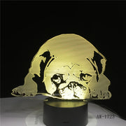 Sleeping Dog Bulldog Poodle Jack Russell Terrier Rottweiler Dobermann 3D Visual Illusion Lamp Kid Night Light Style Lamp AW-1723
