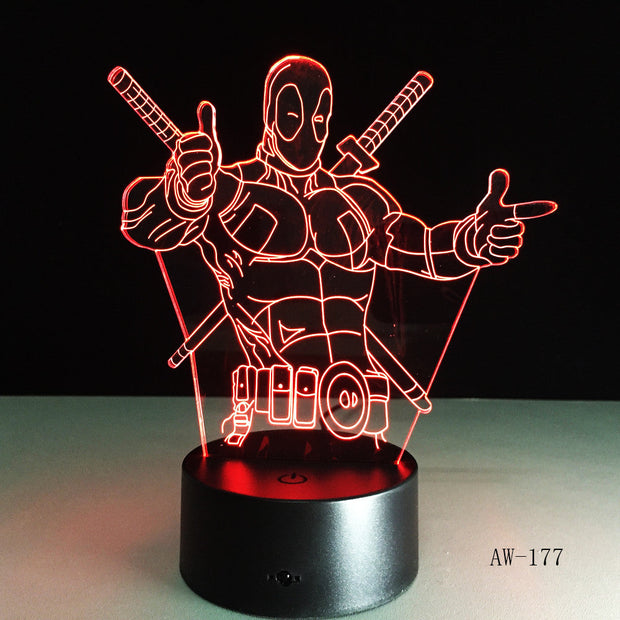 Deadpool 3D Lamp