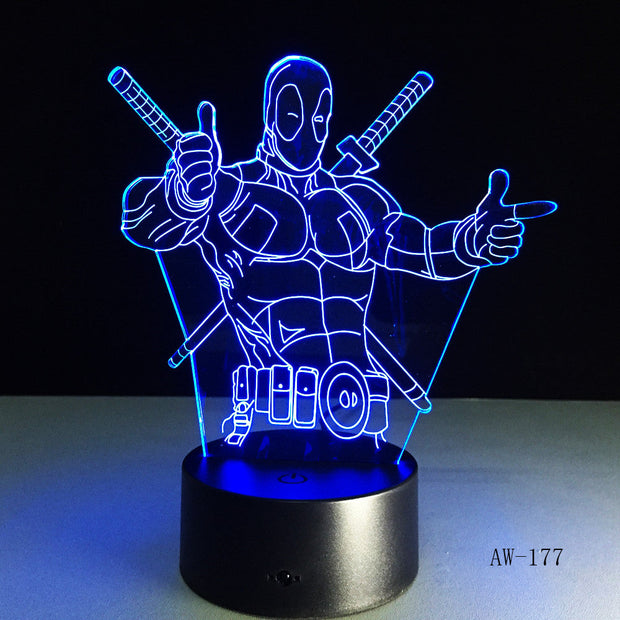Deadpool 3D Lamp