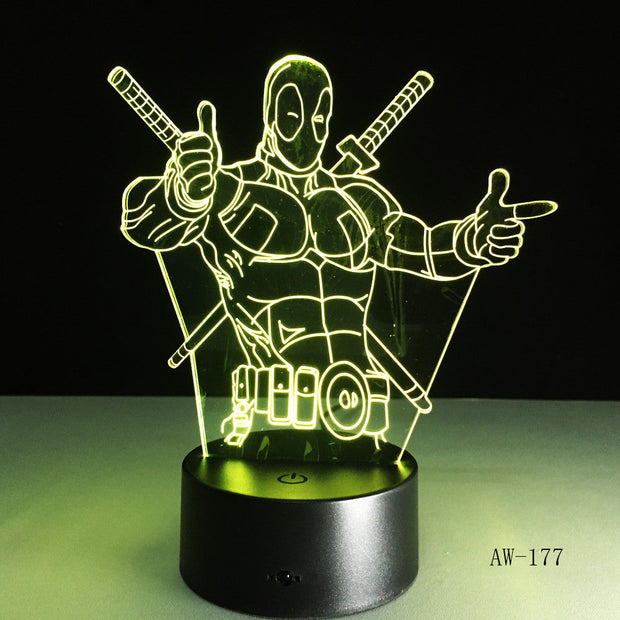 Deadpool 3D Lamp