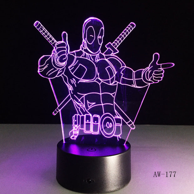 Deadpool 3D Lamp
