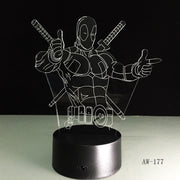 Deadpool 3D Lamp