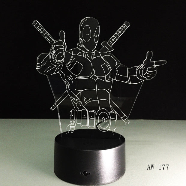 Deadpool 3D Lamp