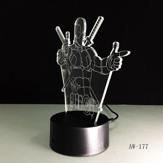 Deadpool 3D Lamp
