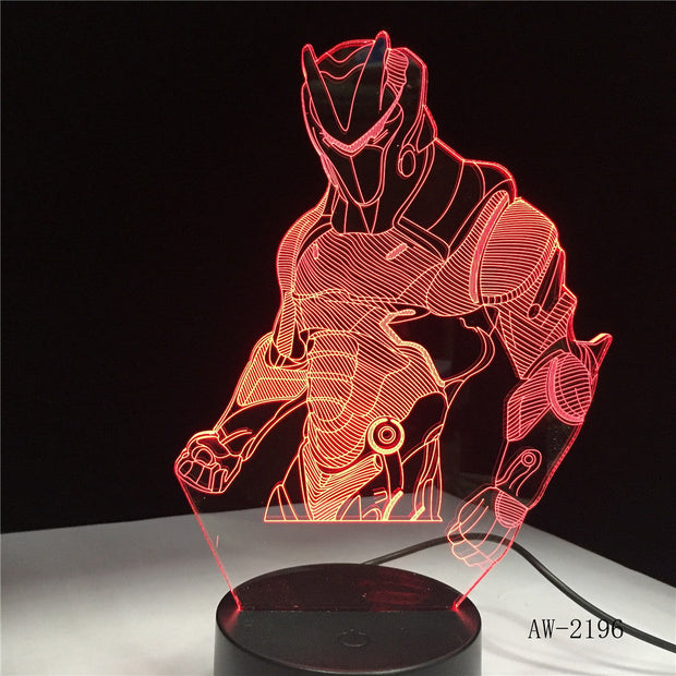 USB Night Light Home Atmosphere Decorative 3D LED Lights Batteries Operated 7 Color 5V 3D Table Lamp AW-2196