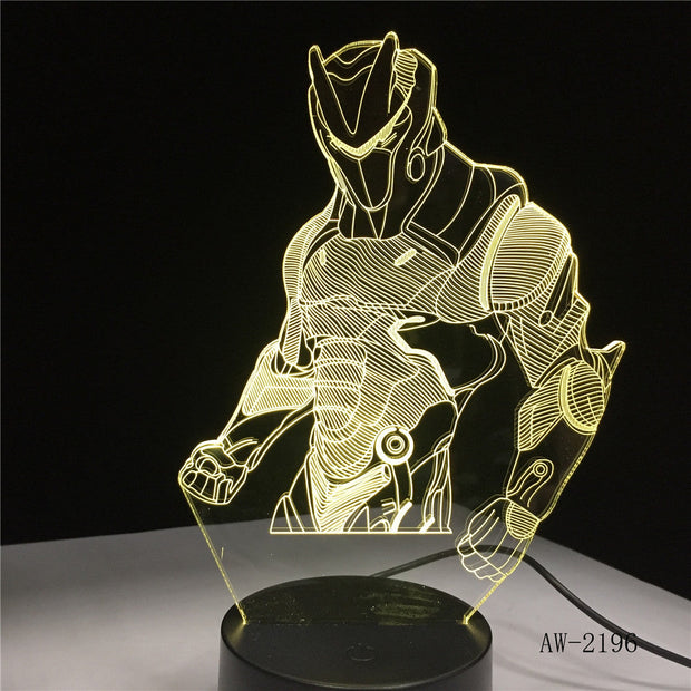 USB Night Light Home Atmosphere Decorative 3D LED Lights Batteries Operated 7 Color 5V 3D Table Lamp AW-2196