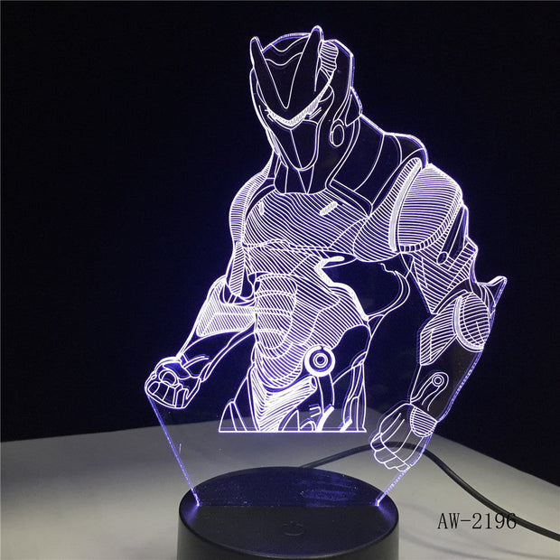 USB Night Light Home Atmosphere Decorative 3D LED Lights Batteries Operated 7 Color 5V 3D Table Lamp AW-2196