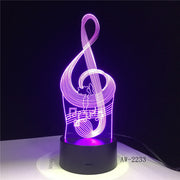 Music Note 3D Lamp