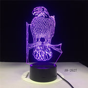 3D LED Lamp Bird branches Decoration Atmosphere Night light Desk Table 7 Color Change Lampara RGB Boy Kid Toys Birthday Gift2627