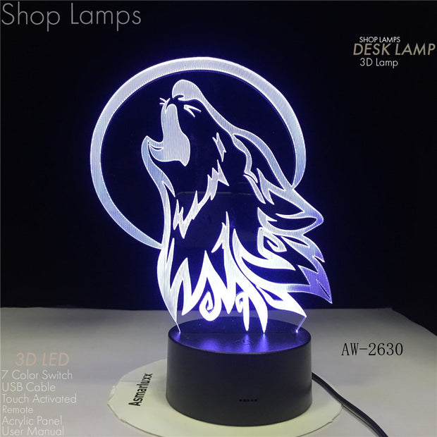 Wolf 3D Lamp