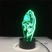 Fierce Wolf 3D Lamp