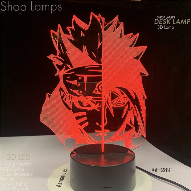 Naruto X Sasuke 3D Lamp