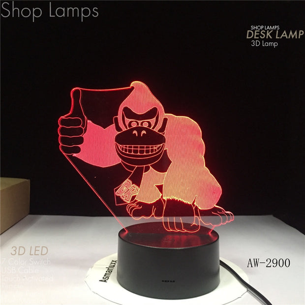 Donkey Kong 3D Lamp