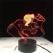 Horse Racing 3D Lamp