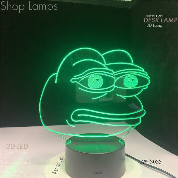 Pepe 3D Lamp