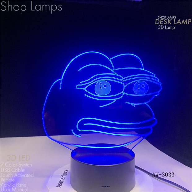 Pepe 3D Lamp
