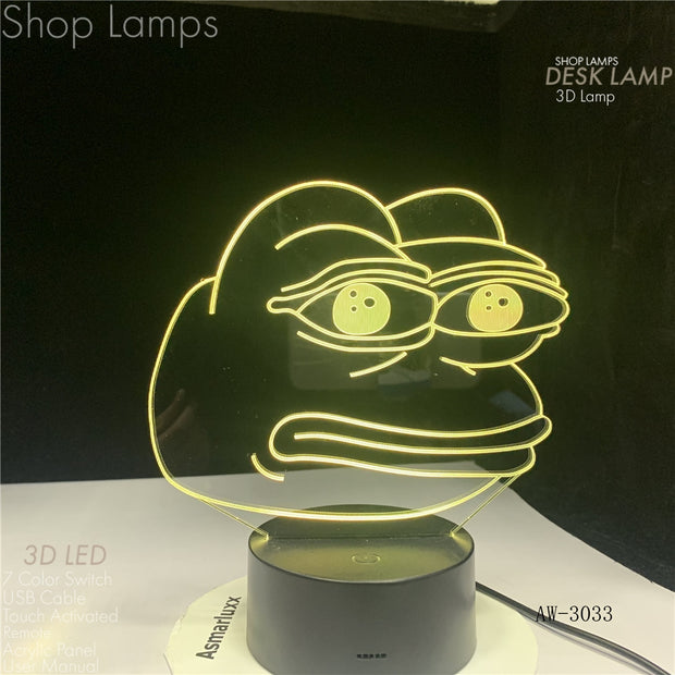 Pepe 3D Lamp