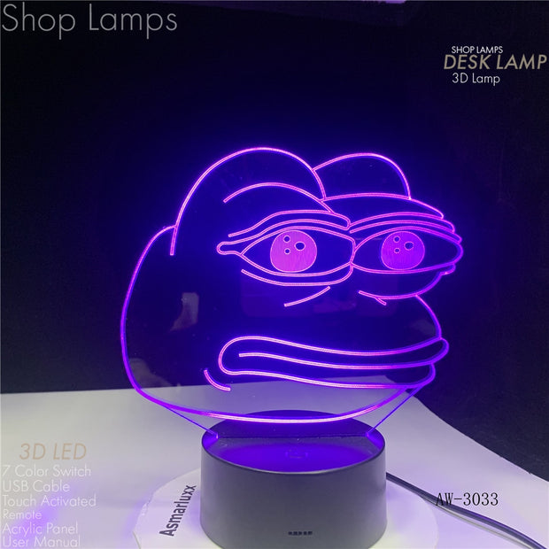 Pepe 3D Lamp
