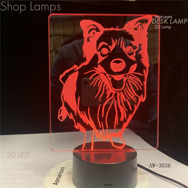 Wolf 3D Lamp