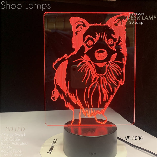 Wolf 3D Lamp