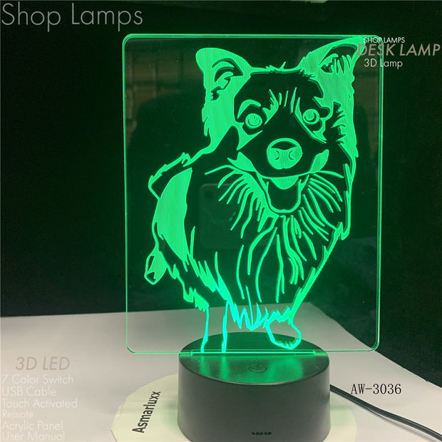 Wolf 3D Lamp
