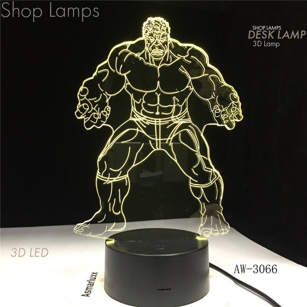 Hulk 3D Lamp