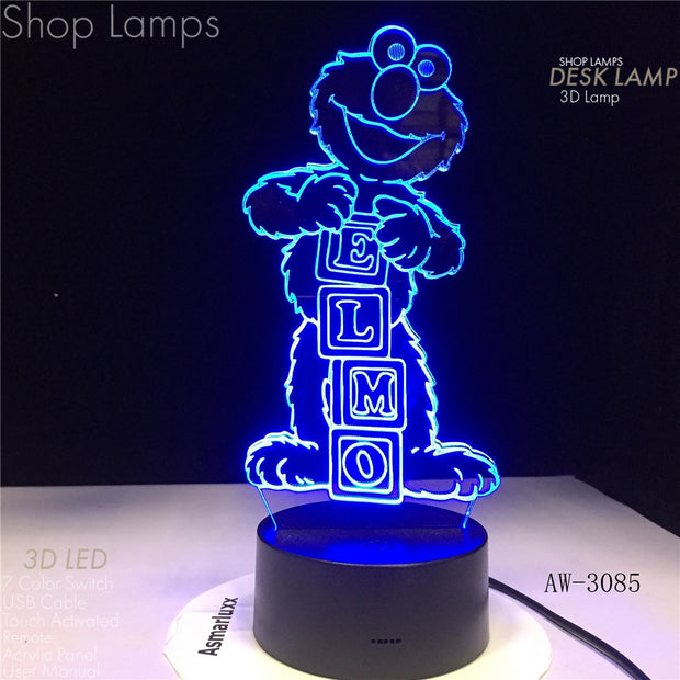 Elmo 3D Lamp