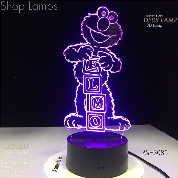 Elmo 3D Lamp