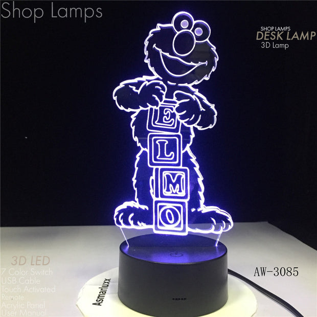 Elmo 3D Lamp