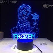 Elsa 3D Lamp