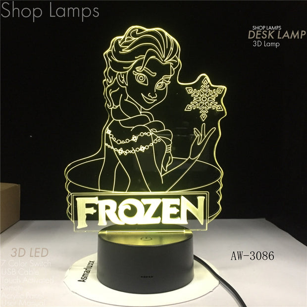 Elsa 3D Lamp