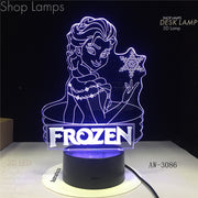 Elsa 3D Lamp