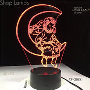 Moon Girl 3D Lamp