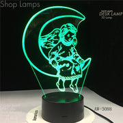 Moon Girl 3D Lamp