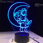 Moon Girl 3D Lamp