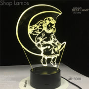 Moon Girl 3D Lamp