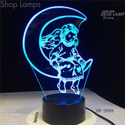 Moon Girl 3D Lamp