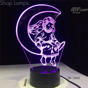 Moon Girl 3D Lamp