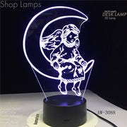 Moon Girl 3D Lamp