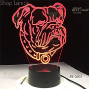 Bulldog 3D Lamp