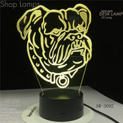 Bulldog 3D Lamp