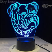 Bulldog 3D Lamp