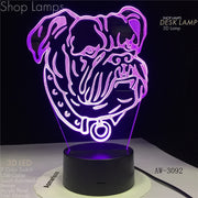 Bulldog 3D Lamp