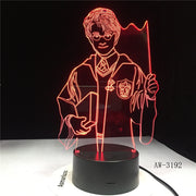 3D Harry Potter Night Light Hogwarts Discoloration Magic School LED Lamp Luminaria Bedroom Decor Linternas Table Lamp AW-3192