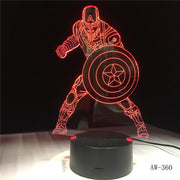 Captain America 3D Lamp